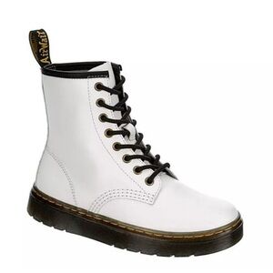 Dr. Martens White Combat Boots Size 10 Ladies 9 Men